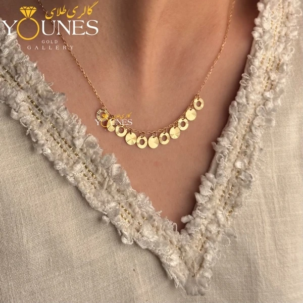گردنبند طلا دایره ای